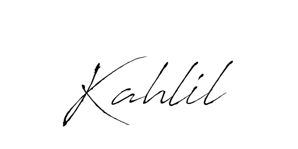 Design your own signature with our free online signature maker. With this signature software, you can create a handwritten (Antro_Vectra) signature for name Kahlil. Kahlil signature style 6 images and pictures png