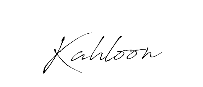 Create a beautiful signature design for name Kahloon. With this signature (Antro_Vectra) fonts, you can make a handwritten signature for free. Kahloon signature style 6 images and pictures png