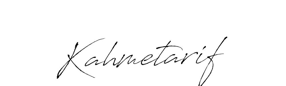 Create a beautiful signature design for name Kahmetarif. With this signature (Antro_Vectra) fonts, you can make a handwritten signature for free. Kahmetarif signature style 6 images and pictures png