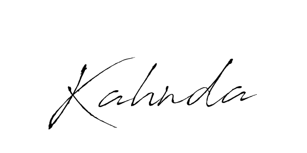 You should practise on your own different ways (Antro_Vectra) to write your name (Kahnda) in signature. don't let someone else do it for you. Kahnda signature style 6 images and pictures png