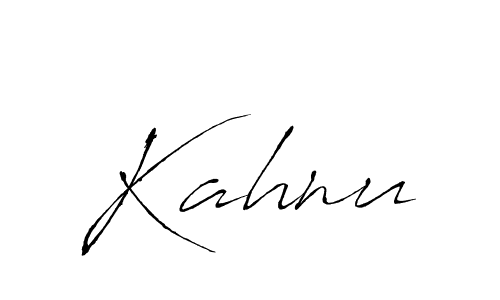 Make a beautiful signature design for name Kahnu. With this signature (Antro_Vectra) style, you can create a handwritten signature for free. Kahnu signature style 6 images and pictures png