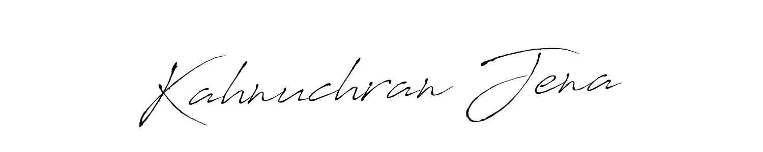 How to make Kahnuchran Jena name signature. Use Antro_Vectra style for creating short signs online. This is the latest handwritten sign. Kahnuchran Jena signature style 6 images and pictures png