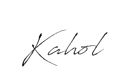 Design your own signature with our free online signature maker. With this signature software, you can create a handwritten (Antro_Vectra) signature for name Kahol. Kahol signature style 6 images and pictures png