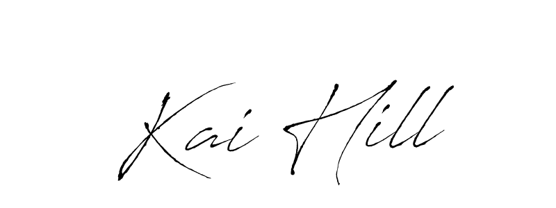 Antro_Vectra is a professional signature style that is perfect for those who want to add a touch of class to their signature. It is also a great choice for those who want to make their signature more unique. Get Kai Hill name to fancy signature for free. Kai Hill signature style 6 images and pictures png