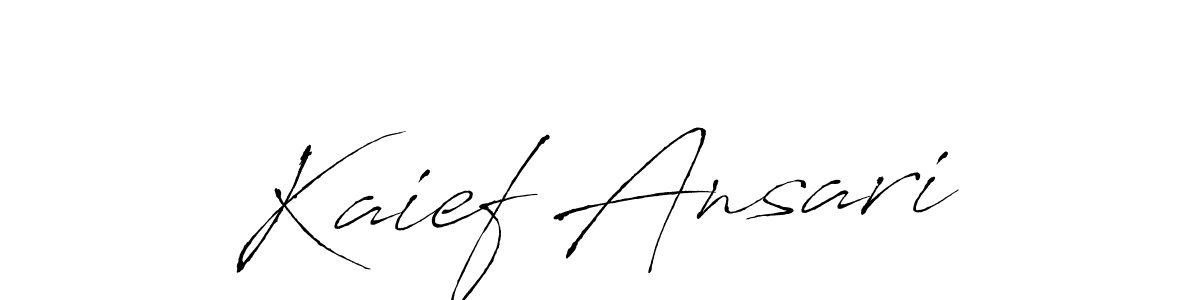 Make a beautiful signature design for name Kaief Ansari. With this signature (Antro_Vectra) style, you can create a handwritten signature for free. Kaief Ansari signature style 6 images and pictures png