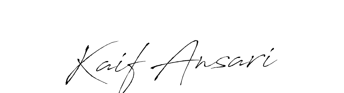 Kaif Ansari stylish signature style. Best Handwritten Sign (Antro_Vectra) for my name. Handwritten Signature Collection Ideas for my name Kaif Ansari. Kaif Ansari signature style 6 images and pictures png