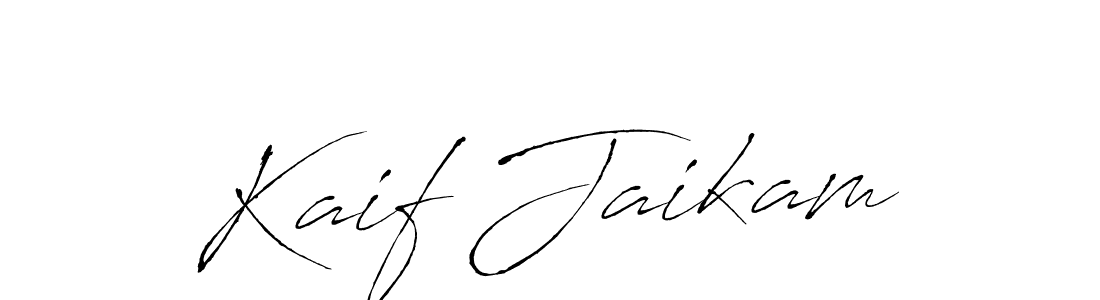 Make a beautiful signature design for name Kaif Jaikam. With this signature (Antro_Vectra) style, you can create a handwritten signature for free. Kaif Jaikam signature style 6 images and pictures png