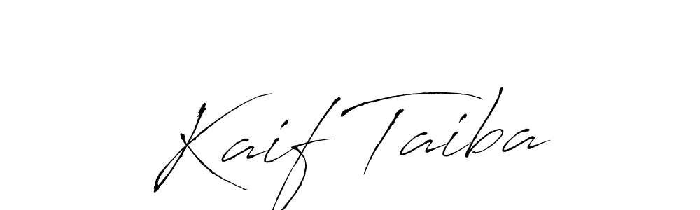 How to make Kaif Taiba name signature. Use Antro_Vectra style for creating short signs online. This is the latest handwritten sign. Kaif Taiba signature style 6 images and pictures png