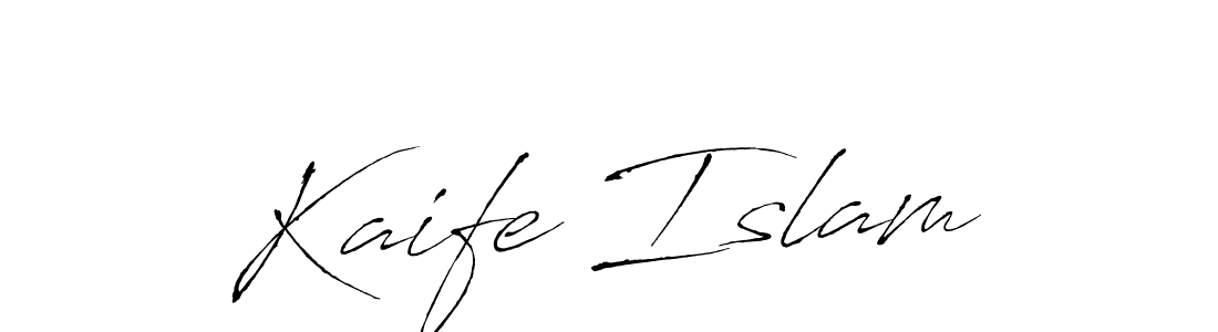 Kaife Islam stylish signature style. Best Handwritten Sign (Antro_Vectra) for my name. Handwritten Signature Collection Ideas for my name Kaife Islam. Kaife Islam signature style 6 images and pictures png