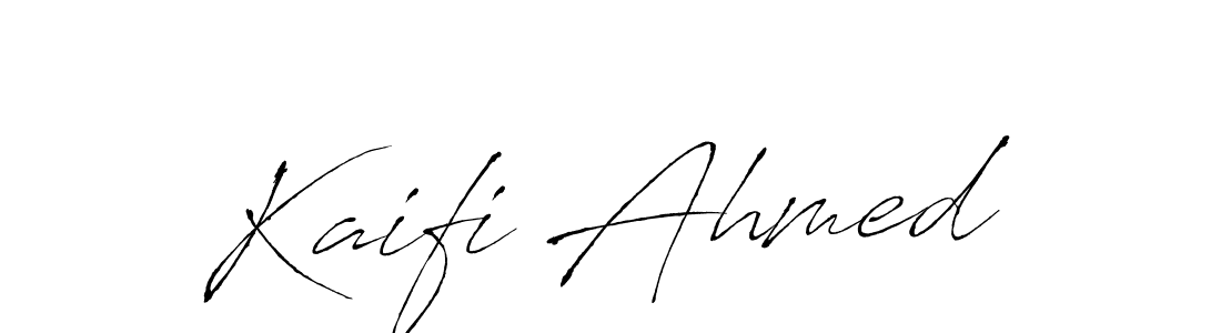 Make a beautiful signature design for name Kaifi Ahmed. With this signature (Antro_Vectra) style, you can create a handwritten signature for free. Kaifi Ahmed signature style 6 images and pictures png
