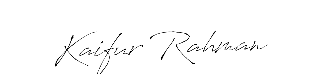 Make a beautiful signature design for name Kaifur Rahman. With this signature (Antro_Vectra) style, you can create a handwritten signature for free. Kaifur Rahman signature style 6 images and pictures png