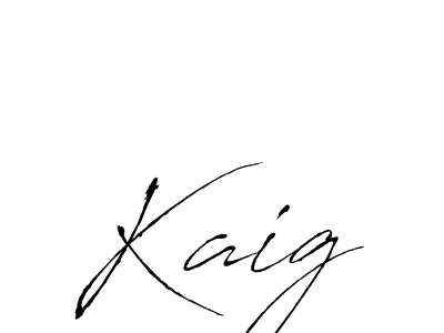 Use a signature maker to create a handwritten signature online. With this signature software, you can design (Antro_Vectra) your own signature for name Kaig. Kaig signature style 6 images and pictures png