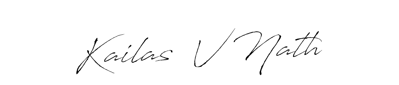 Similarly Antro_Vectra is the best handwritten signature design. Signature creator online .You can use it as an online autograph creator for name Kailas  V Nath. Kailas  V Nath signature style 6 images and pictures png