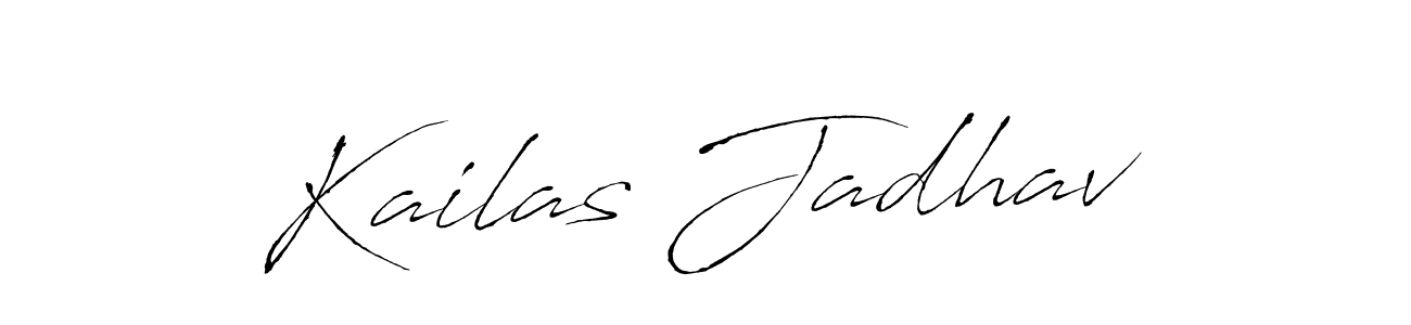 Kailas Jadhav stylish signature style. Best Handwritten Sign (Antro_Vectra) for my name. Handwritten Signature Collection Ideas for my name Kailas Jadhav. Kailas Jadhav signature style 6 images and pictures png