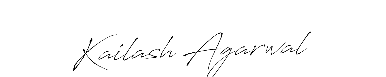 How to make Kailash Agarwal name signature. Use Antro_Vectra style for creating short signs online. This is the latest handwritten sign. Kailash Agarwal signature style 6 images and pictures png