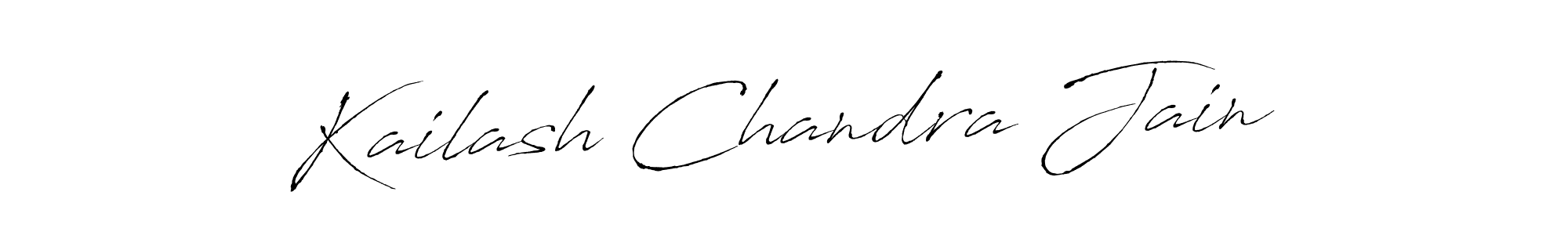 How to make Kailash Chandra Jain name signature. Use Antro_Vectra style for creating short signs online. This is the latest handwritten sign. Kailash Chandra Jain signature style 6 images and pictures png