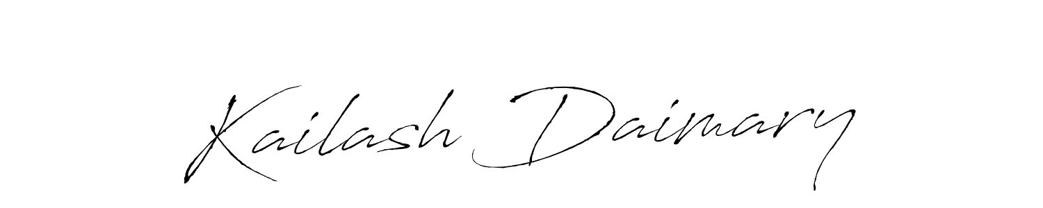 How to make Kailash Daimary name signature. Use Antro_Vectra style for creating short signs online. This is the latest handwritten sign. Kailash Daimary signature style 6 images and pictures png