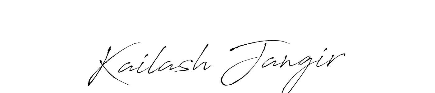 Design your own signature with our free online signature maker. With this signature software, you can create a handwritten (Antro_Vectra) signature for name Kailash Jangir. Kailash Jangir signature style 6 images and pictures png