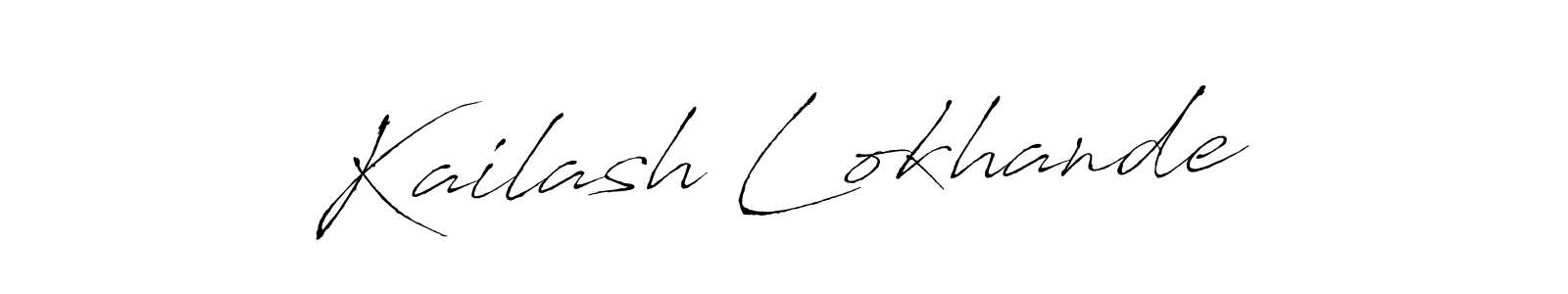 Antro_Vectra is a professional signature style that is perfect for those who want to add a touch of class to their signature. It is also a great choice for those who want to make their signature more unique. Get Kailash Lokhande name to fancy signature for free. Kailash Lokhande signature style 6 images and pictures png