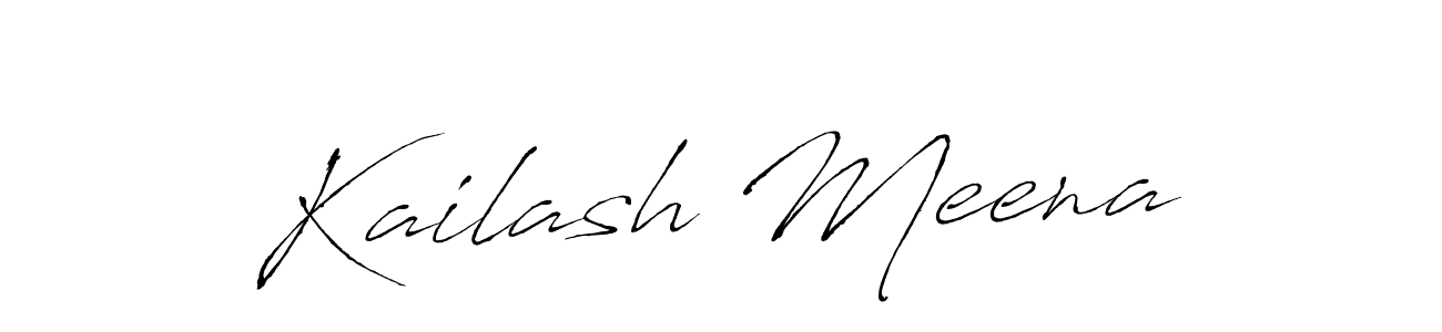 Use a signature maker to create a handwritten signature online. With this signature software, you can design (Antro_Vectra) your own signature for name Kailash Meena. Kailash Meena signature style 6 images and pictures png