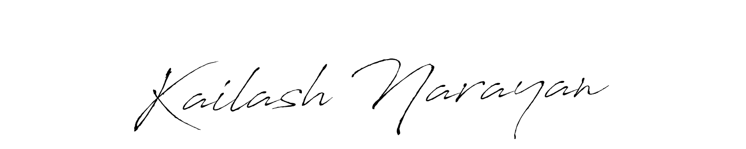 How to make Kailash Narayan name signature. Use Antro_Vectra style for creating short signs online. This is the latest handwritten sign. Kailash Narayan signature style 6 images and pictures png