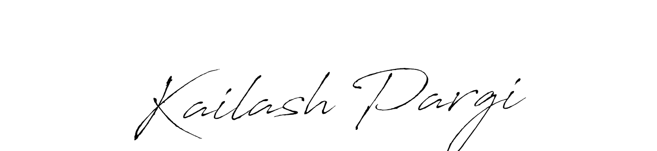 Make a beautiful signature design for name Kailash Pargi. With this signature (Antro_Vectra) style, you can create a handwritten signature for free. Kailash Pargi signature style 6 images and pictures png
