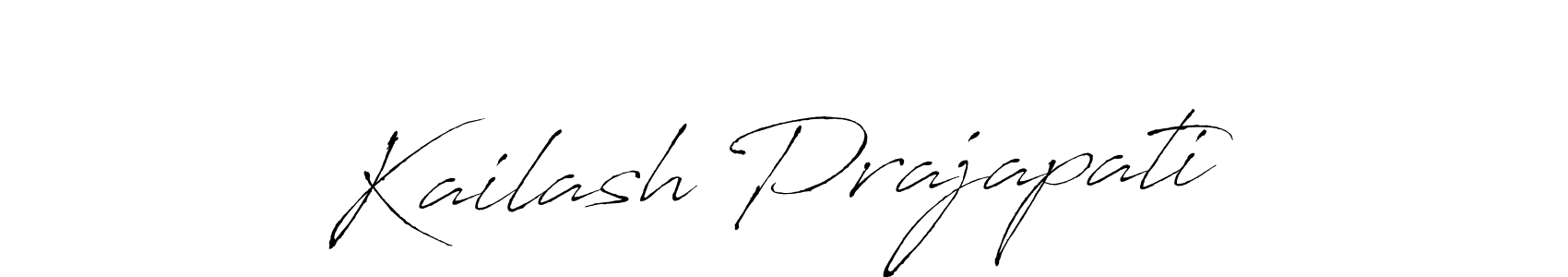 It looks lik you need a new signature style for name Kailash Prajapati. Design unique handwritten (Antro_Vectra) signature with our free signature maker in just a few clicks. Kailash Prajapati signature style 6 images and pictures png