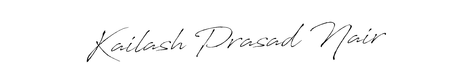 Use a signature maker to create a handwritten signature online. With this signature software, you can design (Antro_Vectra) your own signature for name Kailash Prasad Nair. Kailash Prasad Nair signature style 6 images and pictures png