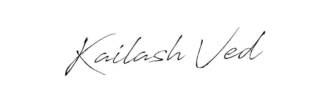 if you are searching for the best signature style for your name Kailash Ved. so please give up your signature search. here we have designed multiple signature styles  using Antro_Vectra. Kailash Ved signature style 6 images and pictures png