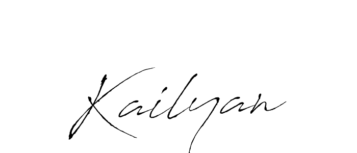 Use a signature maker to create a handwritten signature online. With this signature software, you can design (Antro_Vectra) your own signature for name Kailyan. Kailyan signature style 6 images and pictures png