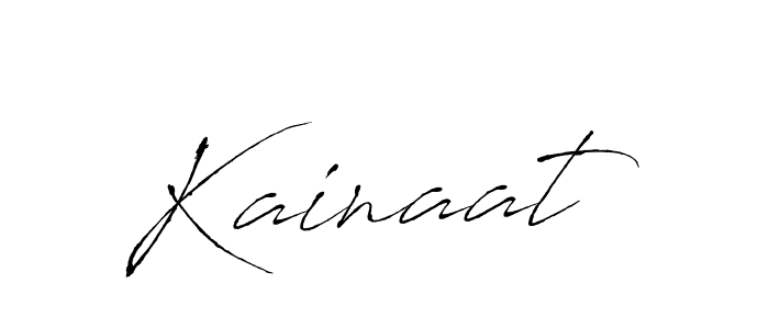 Design your own signature with our free online signature maker. With this signature software, you can create a handwritten (Antro_Vectra) signature for name Kainaat. Kainaat signature style 6 images and pictures png