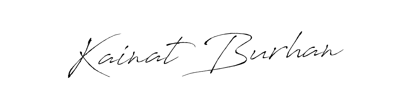 Also we have Kainat Burhan name is the best signature style. Create professional handwritten signature collection using Antro_Vectra autograph style. Kainat Burhan signature style 6 images and pictures png