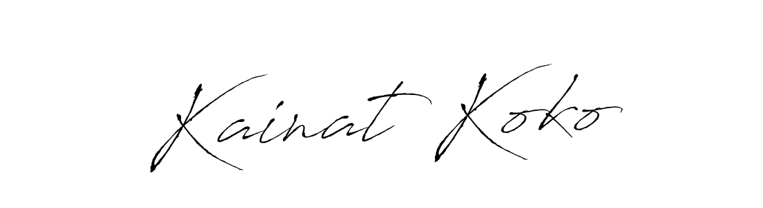 Kainat Koko stylish signature style. Best Handwritten Sign (Antro_Vectra) for my name. Handwritten Signature Collection Ideas for my name Kainat Koko. Kainat Koko signature style 6 images and pictures png