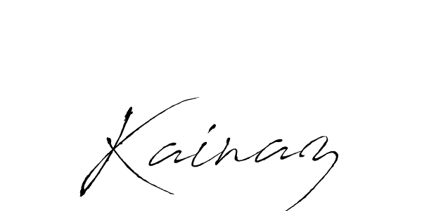 Design your own signature with our free online signature maker. With this signature software, you can create a handwritten (Antro_Vectra) signature for name Kainaz. Kainaz signature style 6 images and pictures png