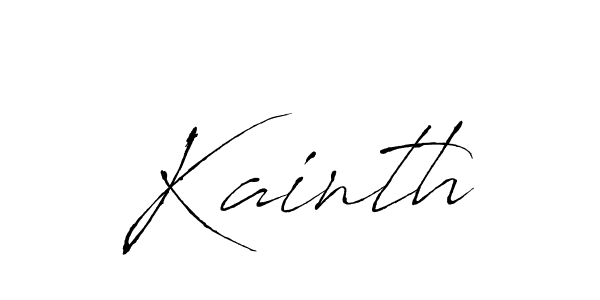 Make a beautiful signature design for name Kainth. With this signature (Antro_Vectra) style, you can create a handwritten signature for free. Kainth signature style 6 images and pictures png