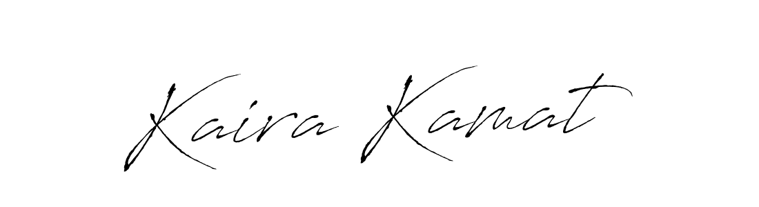 Design your own signature with our free online signature maker. With this signature software, you can create a handwritten (Antro_Vectra) signature for name Kaira Kamat. Kaira Kamat signature style 6 images and pictures png