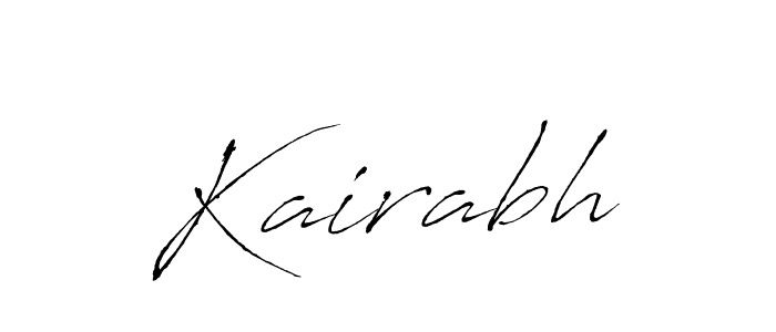 Design your own signature with our free online signature maker. With this signature software, you can create a handwritten (Antro_Vectra) signature for name Kairabh. Kairabh signature style 6 images and pictures png