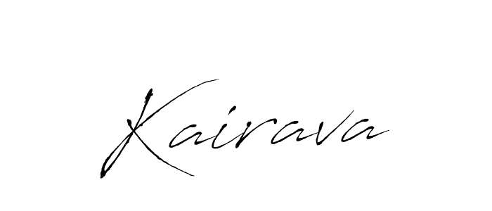 Design your own signature with our free online signature maker. With this signature software, you can create a handwritten (Antro_Vectra) signature for name Kairava. Kairava signature style 6 images and pictures png