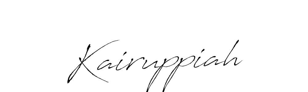 Use a signature maker to create a handwritten signature online. With this signature software, you can design (Antro_Vectra) your own signature for name Kairuppiah. Kairuppiah signature style 6 images and pictures png