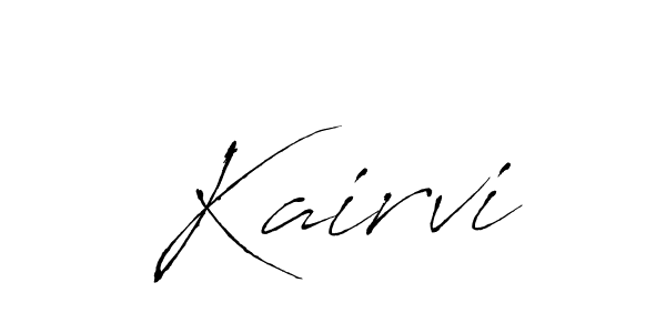 Design your own signature with our free online signature maker. With this signature software, you can create a handwritten (Antro_Vectra) signature for name Kairvi. Kairvi signature style 6 images and pictures png