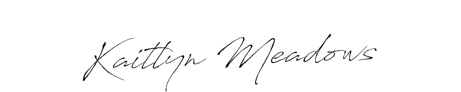 Create a beautiful signature design for name Kaitlyn Meadows. With this signature (Antro_Vectra) fonts, you can make a handwritten signature for free. Kaitlyn Meadows signature style 6 images and pictures png