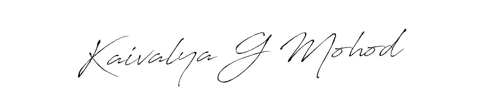 Design your own signature with our free online signature maker. With this signature software, you can create a handwritten (Antro_Vectra) signature for name Kaivalya G Mohod. Kaivalya G Mohod signature style 6 images and pictures png