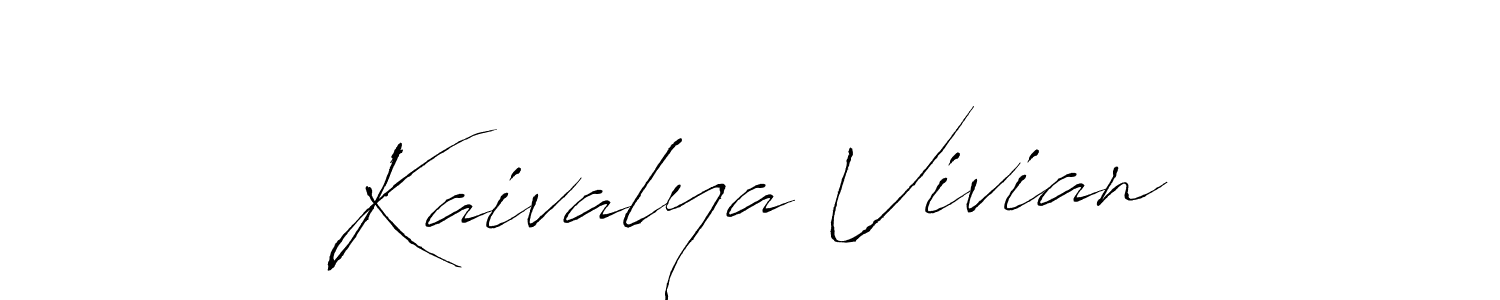 Also we have Kaivalya Vivian name is the best signature style. Create professional handwritten signature collection using Antro_Vectra autograph style. Kaivalya Vivian signature style 6 images and pictures png