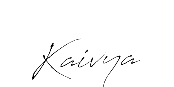 Use a signature maker to create a handwritten signature online. With this signature software, you can design (Antro_Vectra) your own signature for name Kaivya. Kaivya signature style 6 images and pictures png