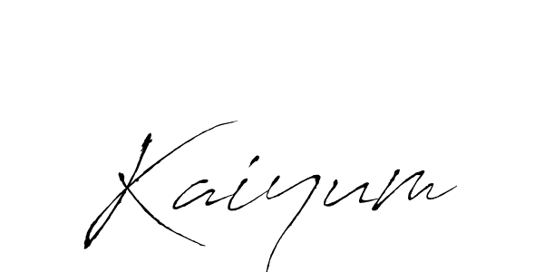 Also we have Kaiyum name is the best signature style. Create professional handwritten signature collection using Antro_Vectra autograph style. Kaiyum signature style 6 images and pictures png