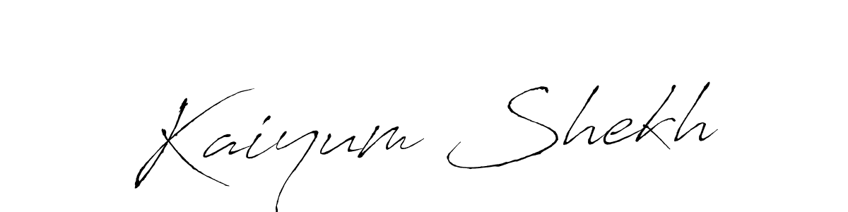 Also You can easily find your signature by using the search form. We will create Kaiyum Shekh name handwritten signature images for you free of cost using Antro_Vectra sign style. Kaiyum Shekh signature style 6 images and pictures png