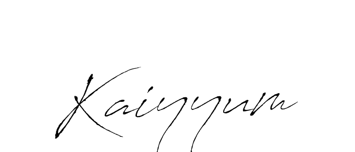 The best way (Antro_Vectra) to make a short signature is to pick only two or three words in your name. The name Kaiyyum include a total of six letters. For converting this name. Kaiyyum signature style 6 images and pictures png