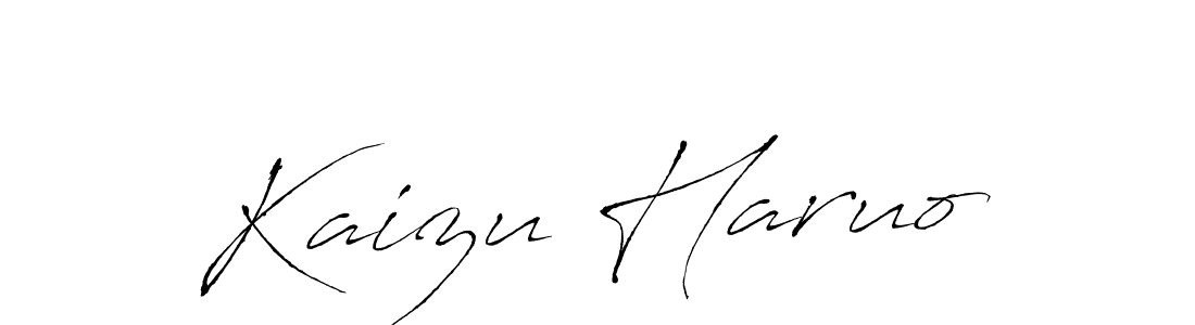 Design your own signature with our free online signature maker. With this signature software, you can create a handwritten (Antro_Vectra) signature for name Kaizu Haruo. Kaizu Haruo signature style 6 images and pictures png