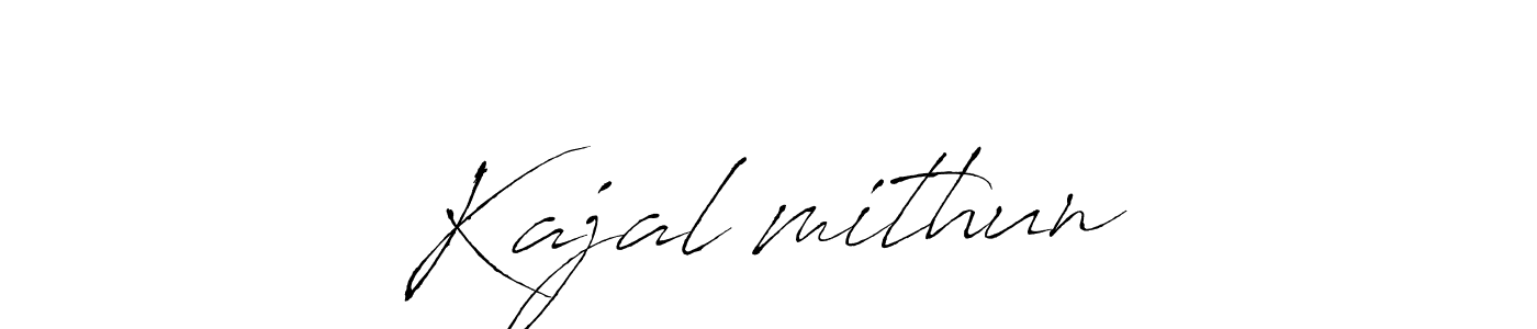 Create a beautiful signature design for name Kajal♡mithun. With this signature (Antro_Vectra) fonts, you can make a handwritten signature for free. Kajal♡mithun signature style 6 images and pictures png