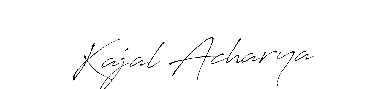 This is the best signature style for the Kajal Acharya name. Also you like these signature font (Antro_Vectra). Mix name signature. Kajal Acharya signature style 6 images and pictures png